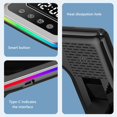 thumbnail image 5 of Pounoo New 3-In-1 Foldable Wireless Charger Wireless Charger Digital Display Clock Alarm Clock Rgb Light for Mobile Phone 15W Fast Charging for Watch Earphones Travel Essentials, 5 of 6