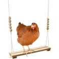 thumbnail image 1 of Juguete de columpio de pollo para coop, accesorios de madera seguros naturales hechos a mano en Estados Unidos. Escalera de percha grande y duradera para aves de corral, gallos, gallinas, mascotas, loros, guacamayos, entretenimiento, alivio del estrés para pájaros MFZFUKR CQ49, 1 of 5