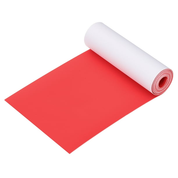 Cinta de parches de cuero Uxcell para muebles, kit de reparación de cuero autoadhesivo de vinilo de 6.3 x 61 pulgadas, rojo