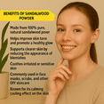 thumbnail image 3 of Sandalwood Powder, Natural Indian, 1/2 oz (14.17 grams), Face Mask and Skincare Use, USA Seller, 3 of 5
