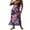 Blue, variant on Gupgi Women Long Floral Dress Lace Patchwork Cutout V-Neck Sleeveless Bodycon Dress Summer Slit Backless Translucent Dress