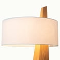 thumbnail image 4 of Obelisk Floor Lamp - Natural Ash Wood Finish White Cotton-Linen Shade, 4 of 11