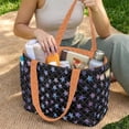 thumbnail image 2 of Pzuqiu Gradient Star Large Capacity Quilted Tote Bag for Women Lightweight Puffer Work Tote Bag Trendy Carryall Work Travel Totes for School Everyday Use Soft Shoulder Handbag, 2 of 7
