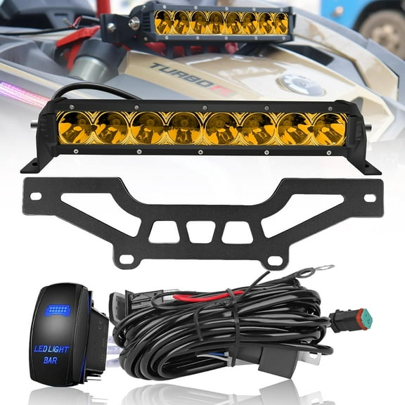 MRY Can Am X3 Light Bar Shock Tower Mount with 40W Spot Beam & Wiring Harness