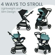 Britax Willow Brook S+ Baby Travel System, Infant Car Seat and Stroller Combo, Jade Onyx, 43 lb.