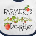 thumbnail image 4 of Inktastic Farmer's Daughter Vine with Strawberries Girls Baby Bib, 4 of 4