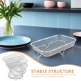 thumbnail image 3 of ETHZZLE Stainless Steel Air Fryer Rack for Even Cooking and Healthier Fried Dishes Silver Size 5pcs, 3 of 6