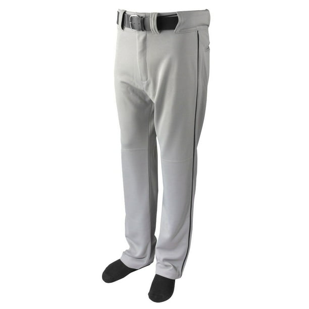 walmart.com | Martin Sports YOUTH Baseball / Softball Belt Loop GREY Pants with BLACK Piping