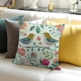 thumbnail image 3 of BANET Bird in Short Velvet Throw Pillow Covers Double Sided with Zipper Decorative Pillows for Couch Cushion Sofa Outdoor 18x18in, 3 of 5