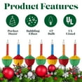 thumbnail image 3 of Tupkee Christmas Bubble Lights  Set of 7 Multi-Color Lights - Bubble Lights for Christmas Tree Holiday Decor, 3 of 8