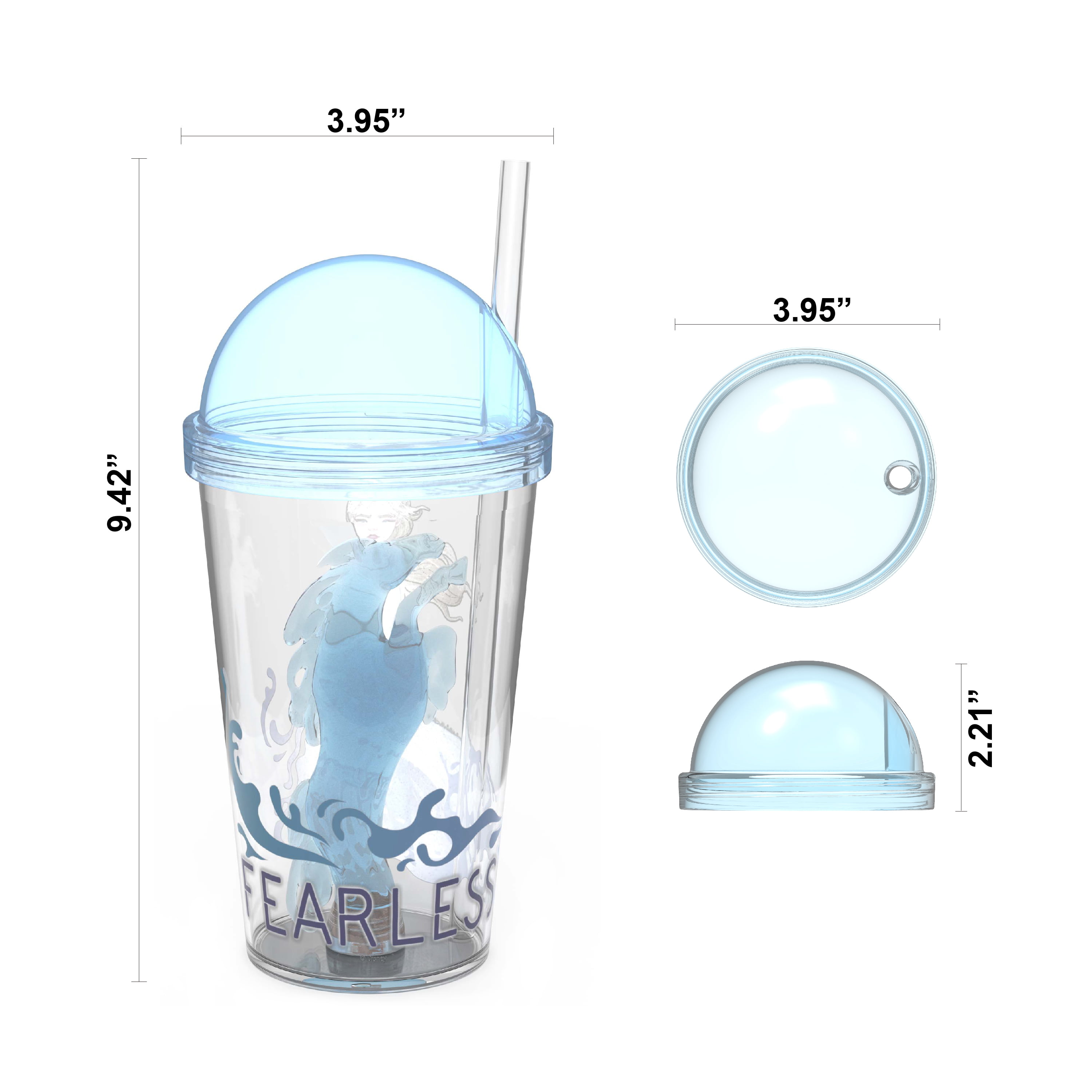 Zak Designs Disney Frozen II Movie Kelso Tumbler Set,  Leak-Proof Screw-On Lid with Straw, Made of Durable Plastic and Silicone,  Perfect Bundle for Kids (Frozen 2 Olaf, 15 oz, BPA-Free, 2pc