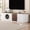 White + MDF, variant on 70.8'' Modern Minimalist TV Stand for TVs up to 80 Inches, Entertainment Center with 3 Drawers and 1 Shelf, Metal Handles and 2 Cabinets for Living Room,Black
