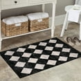 thumbnail image 3 of Lahome Moroccan Trellis Area Rug - 2x3 Printed Small Black Checkered Entryway Rug Non Slip Kitchen Mat, Stain Resistance Indoor Modern Floor Soft Throw Carpet for Front Door Bathroom Si, 3 of 9