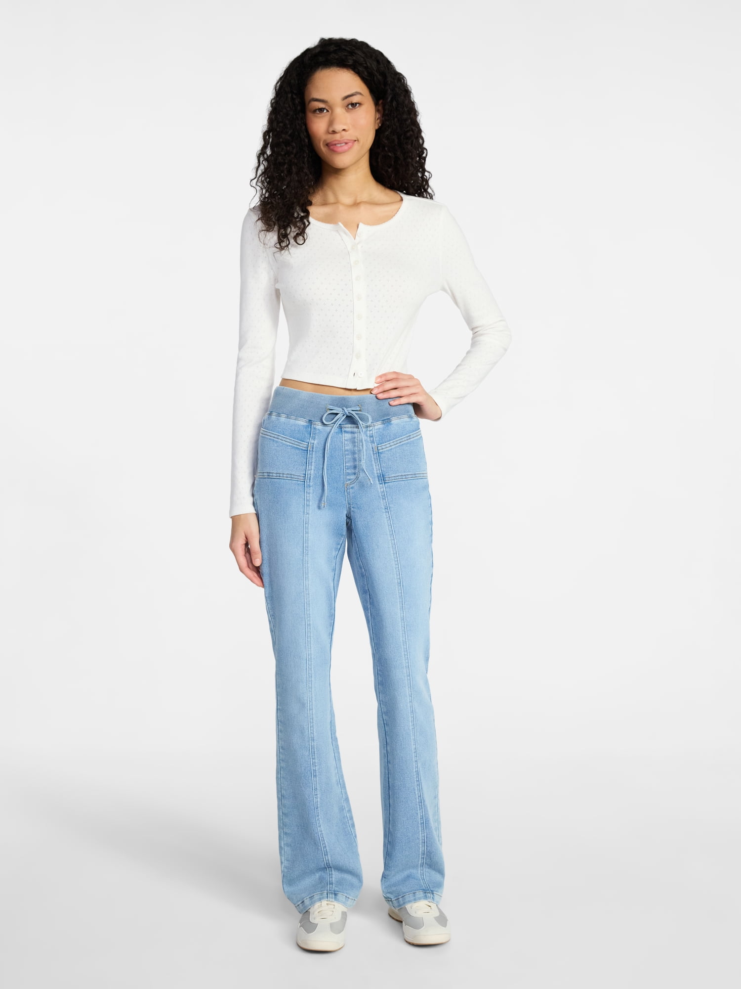No Boundaries Seam Front Bootcut Pants, 31.5'' Inseam, Women's XXS-XXL