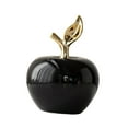thumbnail image 4 of Estatua de manzana de cerámica, figura decorativa coleccionable, adorno de escritorio simple para Negro, 4 of 9