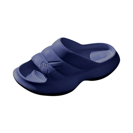 

Hoshose Women s House Slippers Women Men Home Couple Antiskid Thick Sole Shoes Indoor Outside Soft Soled Slippers Blue