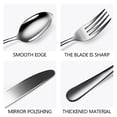 thumbnail image 2 of 4/6/16/24pcs Silver stainless steel cutlery 1010 round handle knife, fork and spoon cutlery set suitable for family dinner hotel, 2 of 5