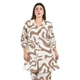 thumbnail image 4 of Set estampado abstracto Roman Fashion /Tallas Extras, 2526 (Beige) beige 36, 4 of 6