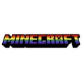 thumbnail image 2 of Men's Minecraft Rainbow Logo  Graphic Tee White Medium, 2 of 5