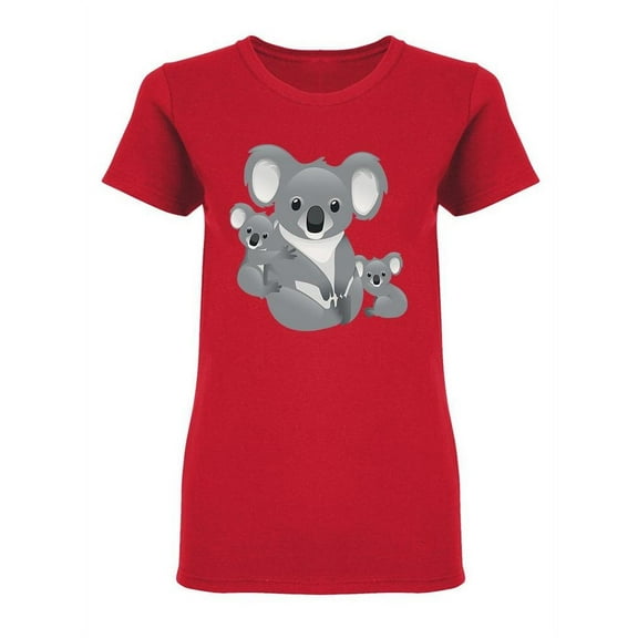 Sweet Koala Family T-Shirt Women -Image by Shutterstock, Female Large