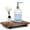 dark carbonized, variant on Wood Tray Pedestal Stand Farmhouse Bathroom Decor Decorative Wooden Riser Kitchen Soap Dish Holder for Vanity, Counter, Sink