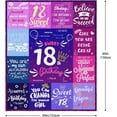 thumbnail image 2 of 18 Year Old Girl Birthday Gifts Blanket 60"X50", Gifts for 18 Year Old Girl, Best Gifts for 18 Year Old Girls, Birthday Gifts for 18 Year Old Girls, Teenage Party Decor Girls Blanket, 2 of 6