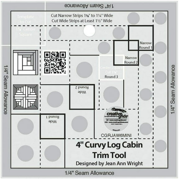Creative Grids 4" Curvy Log Cabin Trim Tool