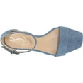 thumbnail image 3 of Sam Edelman Daniella Montrose Blue Denim Ankle Strap Block Heeled Sandals (MONTROSE BLUE, 5), 3 of 6