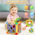thumbnail image 4 of Aikidkit 6-in-1 Baby Activity Cube with Music, Montessori Learning Toys for Toddlers Kids 10-36 Months, for Birthday Christmas Baby Shower Gifts, Colorful, 4 of 10