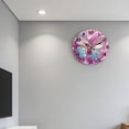 thumbnail image 5 of Hoease 12 Inch Silent Wall Clock, 3D Jeweled Colorful Butterfly Decorative Wall Clock, Battery Operated Non-Ticking Round Clock for Living Room Bedroom Luxury Home Decor, 5 of 10