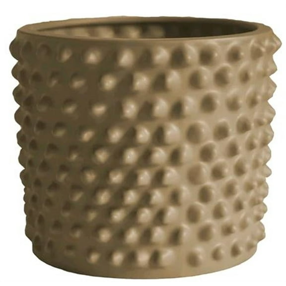 BIDK Home Medium Ceramic Flower Pot - 10.25" - Brown