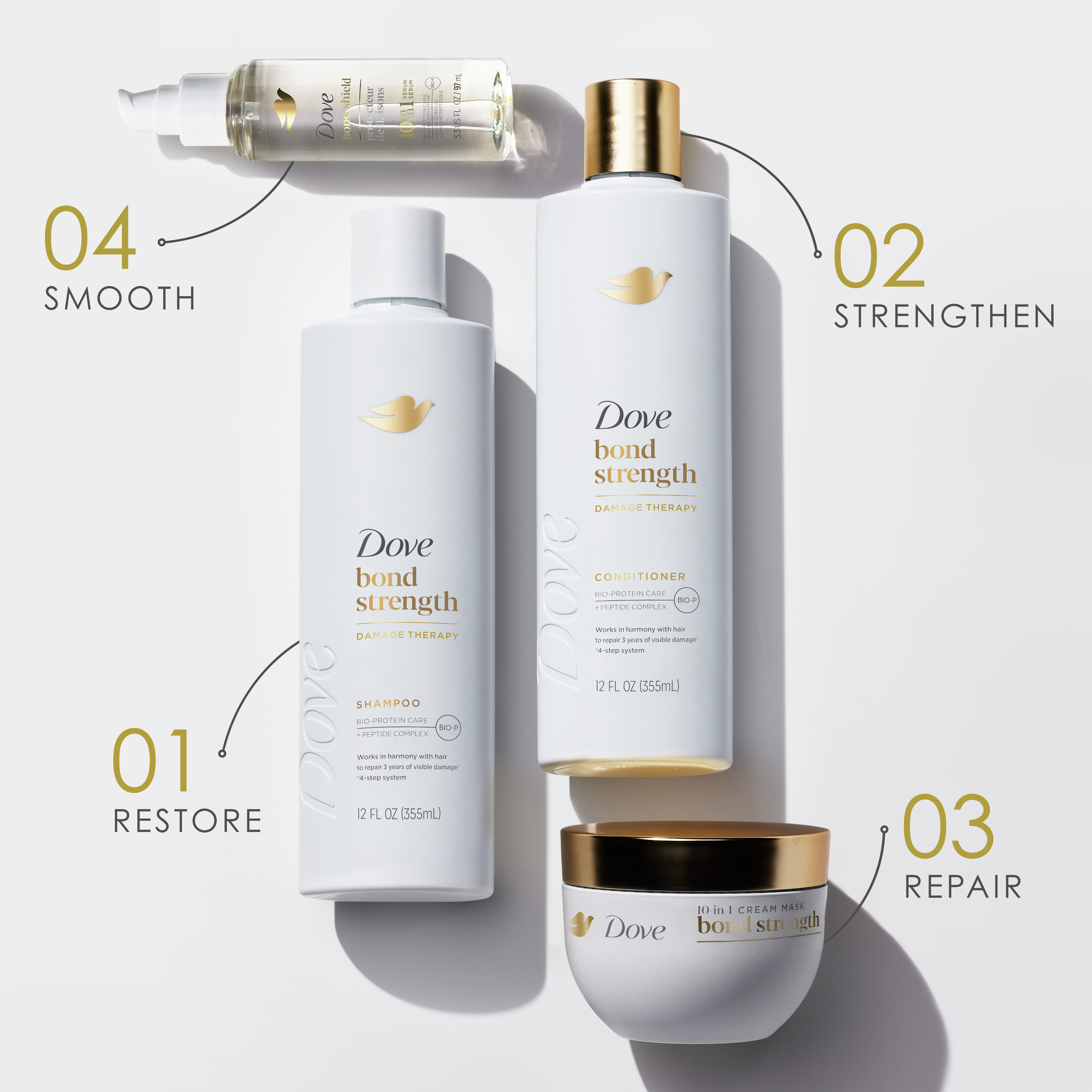 Dove Bond Strength 10-in-1 Hair Serum, 3.3 oz photo 8