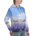 thumbnail image 6 of Honeii Lavender Fields Under Blue Sky Pattern Womens Oversized Hoodies Long Sleeve Sweatshirts Pullover Fall Outfits with Pocket-X-Large, 6 of 7