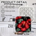 thumbnail image 2 of Bahomeck Pot Holder 4Pcs,Seamless Pattern Of Red Hibiscus Flowers With Green Leaves, Square Heat Resistant Hot Pads For Kitchen Cooking Oven With Hanging Loop Potholder Easy To Store, 2 of 5