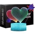 thumbnail image 2 of LINLIN 3D Illusion Lamp Night Light, 3D Visual Night Light Colorful Dynamic Touch Creative Gift lamp Bedside Lamp LED Table Lamp for Children and Adult, 2 of 7