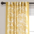 thumbnail image 2 of Lush Decor Emma Textured Jacobean Window Curtain Panels Yellow Single 52X84, 2 of 8