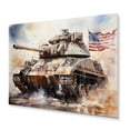 thumbnail image 2 of Designart "Tank in Military Arsenal I" Army Metal Art Living Room, 2 of 5