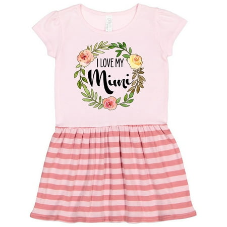 

Inktastic I Love my Mimi- flower circle Gift Toddler Girl Dress