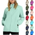 thumbnail image 3 of Diufon Rain Jackets for Women Lightweight Waterproof Raincoats Outdoor Hooded Windbreaker Coat with Pockets, 3 of 8