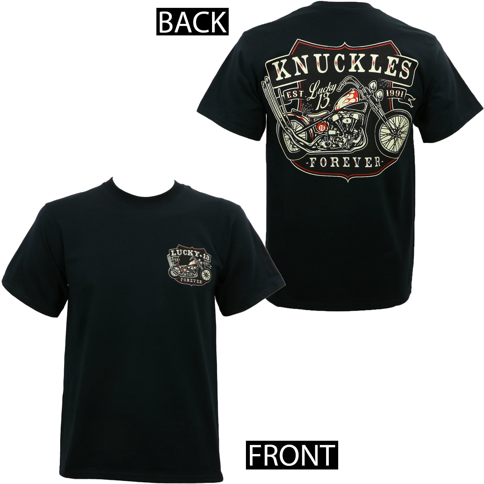 Lucky 13 Knuckles T-Shirt Black