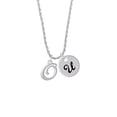 thumbnail image 2 of Delight Jewelry Silvertone Small Gelato Script Initial - O - Silvertone Script Initial Disc - U - Charm Necklace, 20"+3", 2 of 4