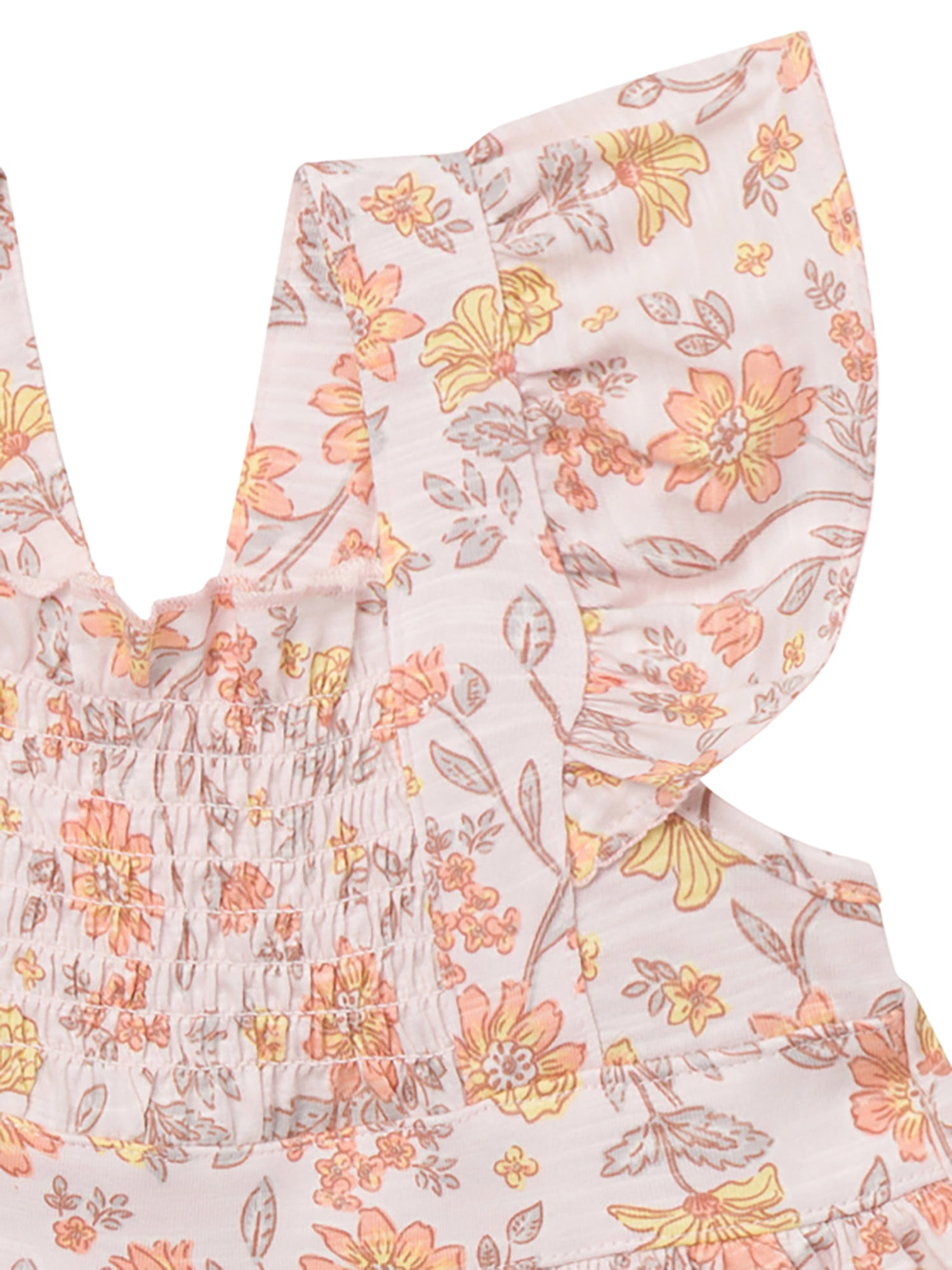 Modern Moments by Gerber Baby and Toddler Girl Smocked Pinafore Dress, Sizes 0/3 Months - 5T