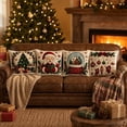 thumbnail image 3 of 2026 Christmas Indoor Home Decor 4 Pack Christmas Decorative Throw Pillow Covers Stereo Embossed Holiday Cushion Slipcovers Pillow Cases With Hidden Zipper For Sofa, 3 of 7