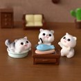 thumbnail image 3 of Cat Figurine Réaliste Adorable Résine Unique Détails Exquis Chaton Statue Décoration de la Maison, 3 of 8