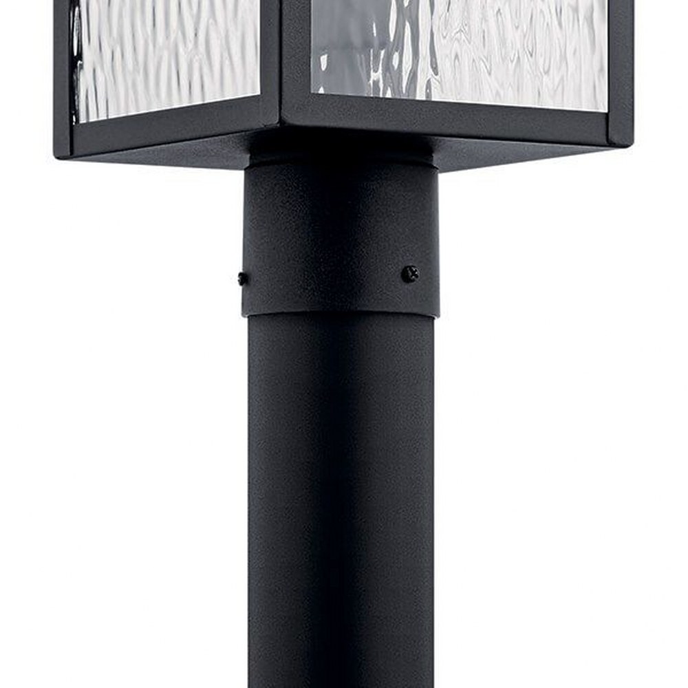 Light Outdoor Post Lantern with Transitional Inspirations 18.25 inches  Tall By 10.5 inches Wide-Textured Black Finish Bailey Street Home 