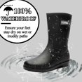 thumbnail image 2 of AUXDIQ Wellington Boots Women Mid-calf Wellies Waterproof Rain Boots Outdoor Garden Shoes, 2 of 6