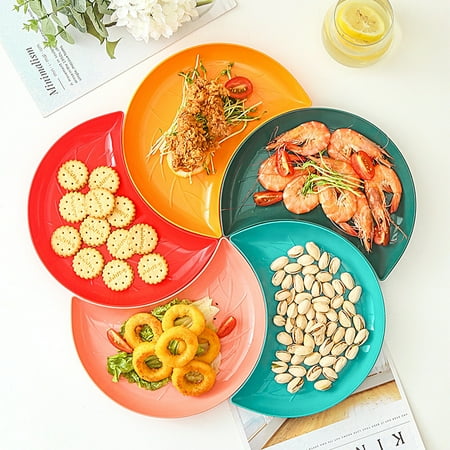 

Fogcroll Fruit Dried Fruit Plate Snack candy tray Plastic Kitchen Tableware All-purpose Snack Plate for Kitchen