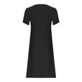 thumbnail image 5 of Casual Summer Dresses For Women Sevevn Women's Fashion Casual Solid Color Button Round-Neck Irregular Dress, 5 of 6