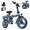 T12-Blue Upgrade, variant on Folding Ebike for Adults, 14" Compact Portable Electric Bike with 500W Motor, 48V 13Ah Battery, 20 MPH, 50 Mi Range, 6-Point Suspension, Two Seats, Class2 UL2849 Certified