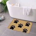 thumbnail image 3 of FJPT Non Slip Flannel Polyester Floor Mat With Paw Prints For Bathroom Kitchen Bedroom Decor 16x24 inch, 3 of 5